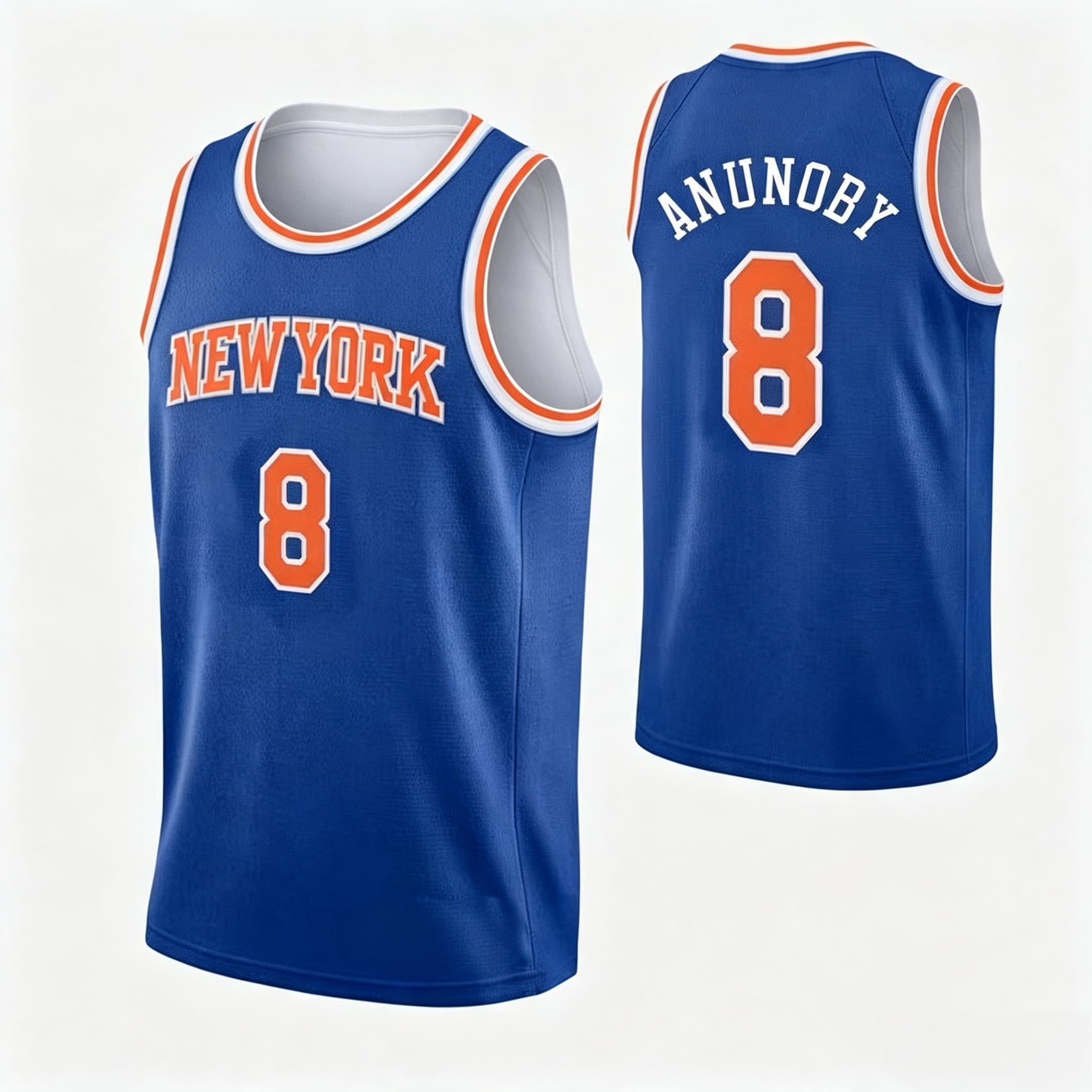 Men'S Fashion New York - 男性のアヌノビー # 8 ニューヨーク バスケットボール ジャージ