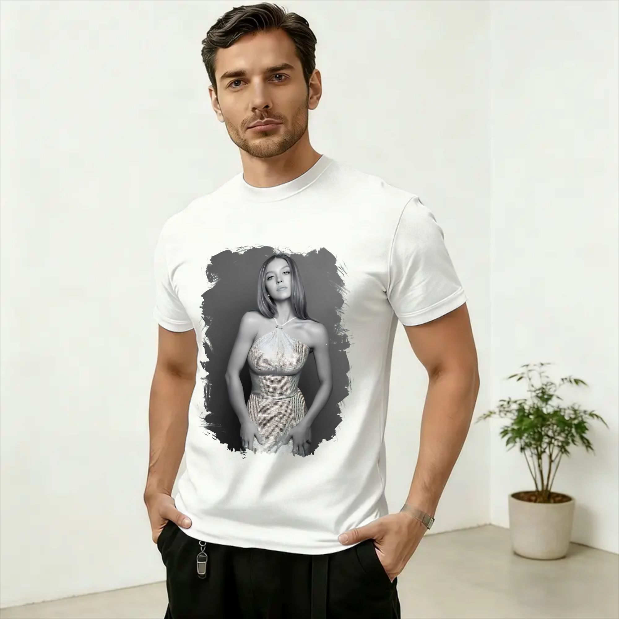Men'S Fashion Sydney - ストリートウェア Tシャツ 夏 シドニー・スウィーニー ファッション Tシャツ