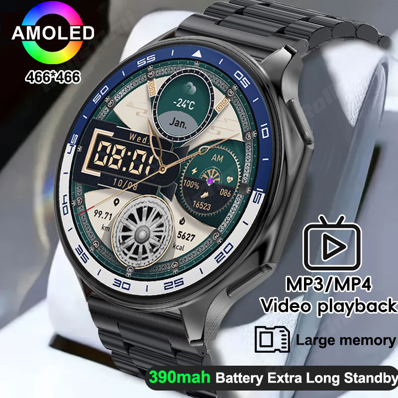 Men'S Fashion X - 1.43 AMOLED スマートウォッチ 3D サラウンドビジョンプレーヤー 4