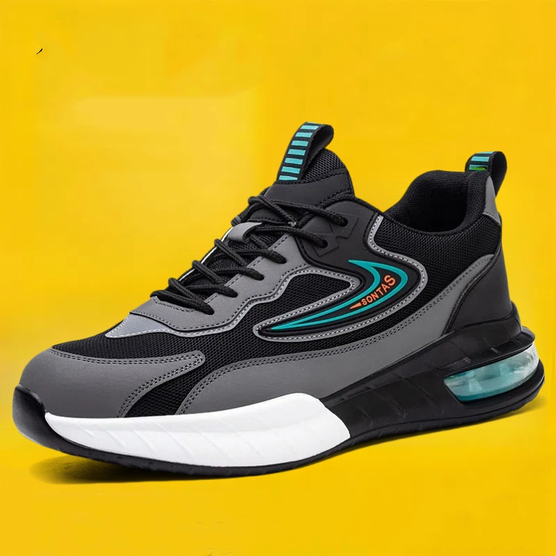 Mens Fashion Trainers - 男性ファッション鋼つま先キャップ作業安全靴ブランドデザイナーセキュリティブーツエアクッション労働者スニーカー安全靴保護