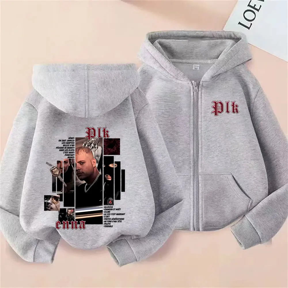Mens Fashion Zip Up Hoodies - ラッパーPlkのアルバムジャケットをデザインした、ジッパー付きのパーカー。メンズ向け、ヒップホップファッション、ポップミュージック、ジップアップジャケット、カジュアル、ヴィンテージ風。
