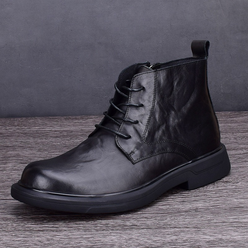 Men'S Fashion News - 男性用ブーツ アンクルブーツ ファッション カジュアル ハイトップ レザーシューズ
