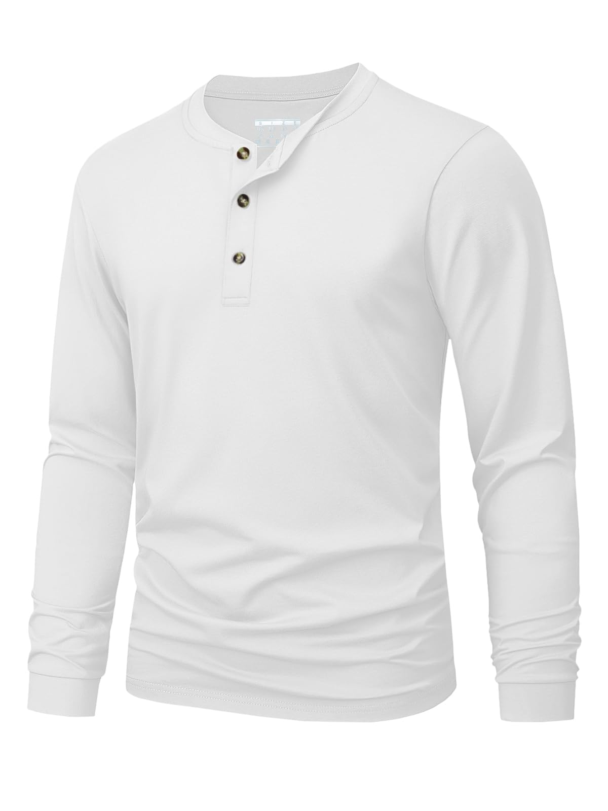 Mens Fashion Clothes - メンズヘンリー Tシャツシンプルな無地プリント長袖 Tシャツファッション多用途ルーズトップ春と秋のカジュアル服