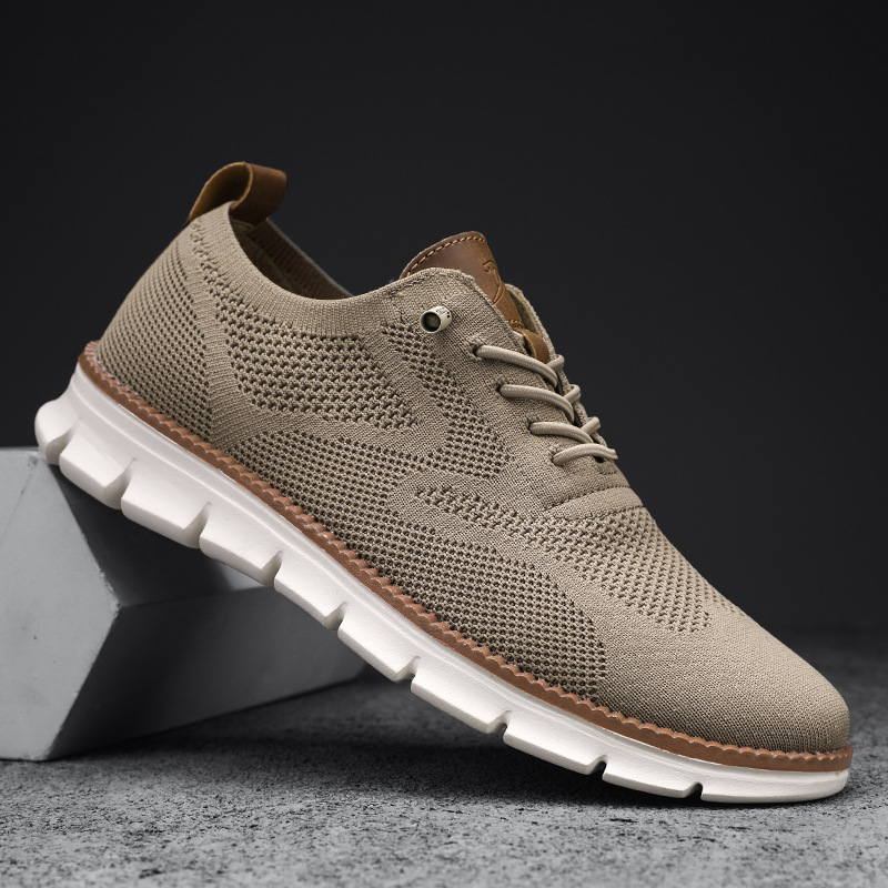 Mens Fashion Trainers - 男性スニーカーシューズ男性レースアップ高品質夏のファッション通気性メッシュカジュアルシューズメンズトレーナー Zapatillas Hombre MSH015