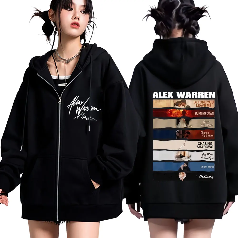 歌手アレックス・ウォーレン2026ツアープリントジップアップ - Mens Fashion Zip Up Hoodies のレビューと価格