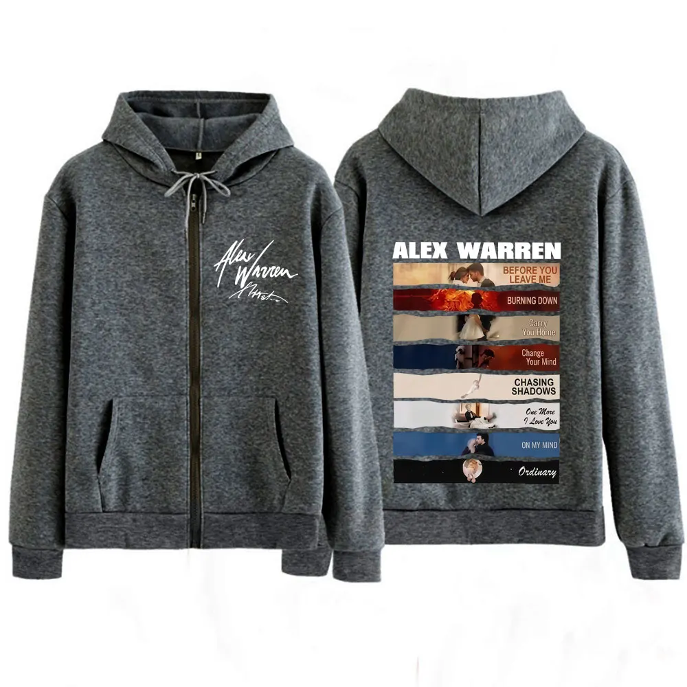 歌手アレックス・ウォーレン2026ツアープリントジップアップ - Mens Fashion Zip Up Hoodies のレビューと価格