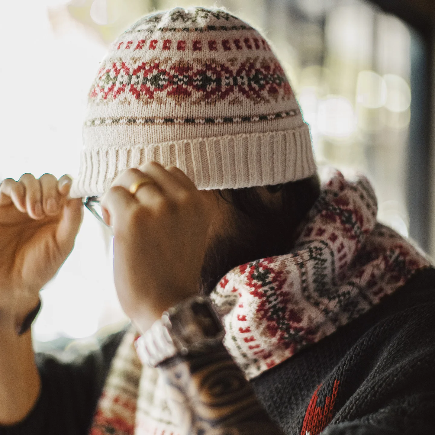 マデン ユニセックス ヴィンテージ フェアアイル柄 スカーフ - Men'S Fashion With Hat のレビューと価格