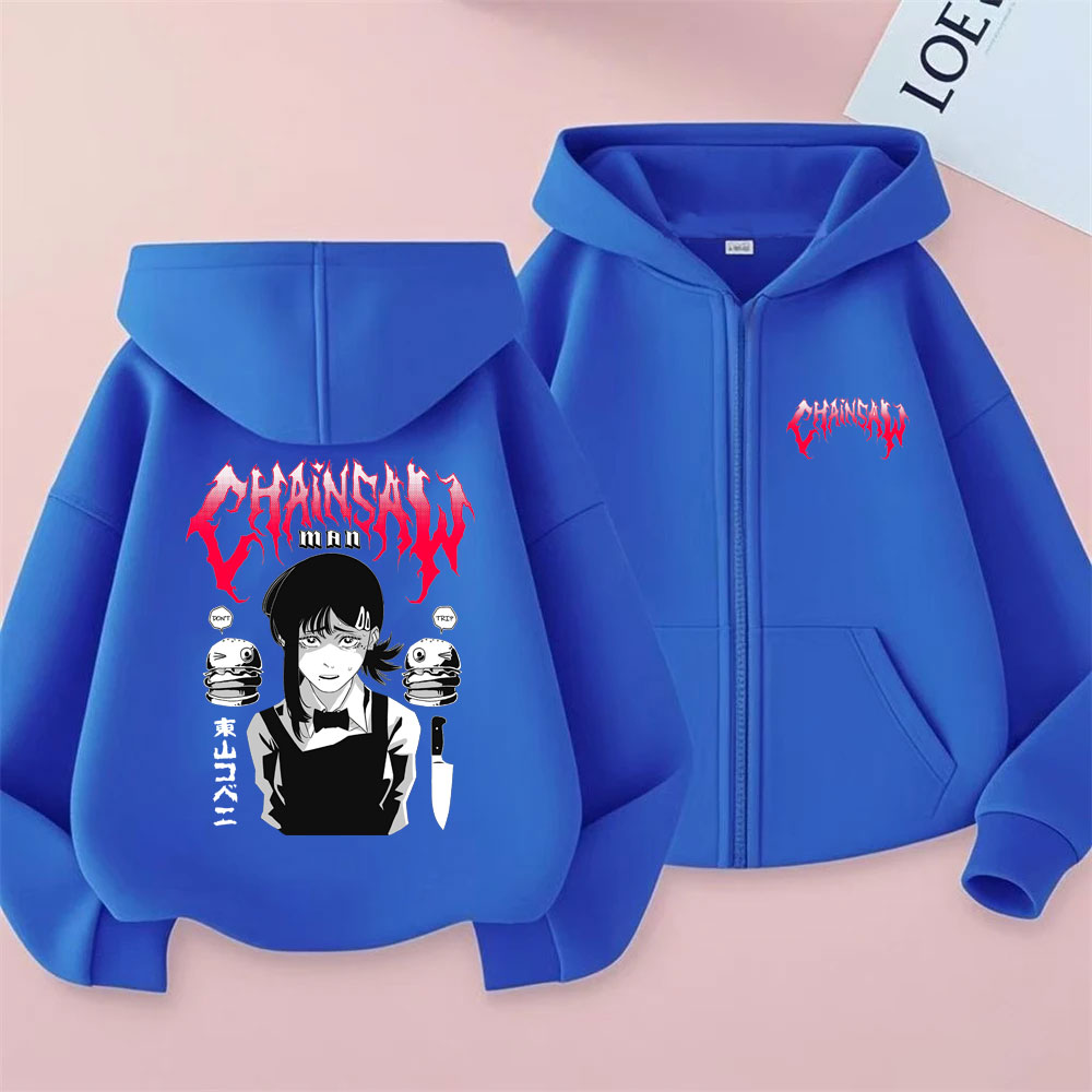 カスタムカスタムアニメチェーンソーマン東山コベニグラフィック - Mens Fashion Zip Up Hoodies のレビューと価格