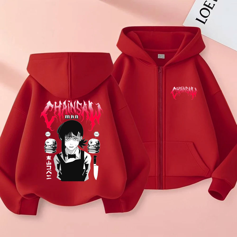 カスタムカスタムアニメチェーンソーマン東山コベニグラフィック - Mens Fashion Zip Up Hoodies のレビューと価格