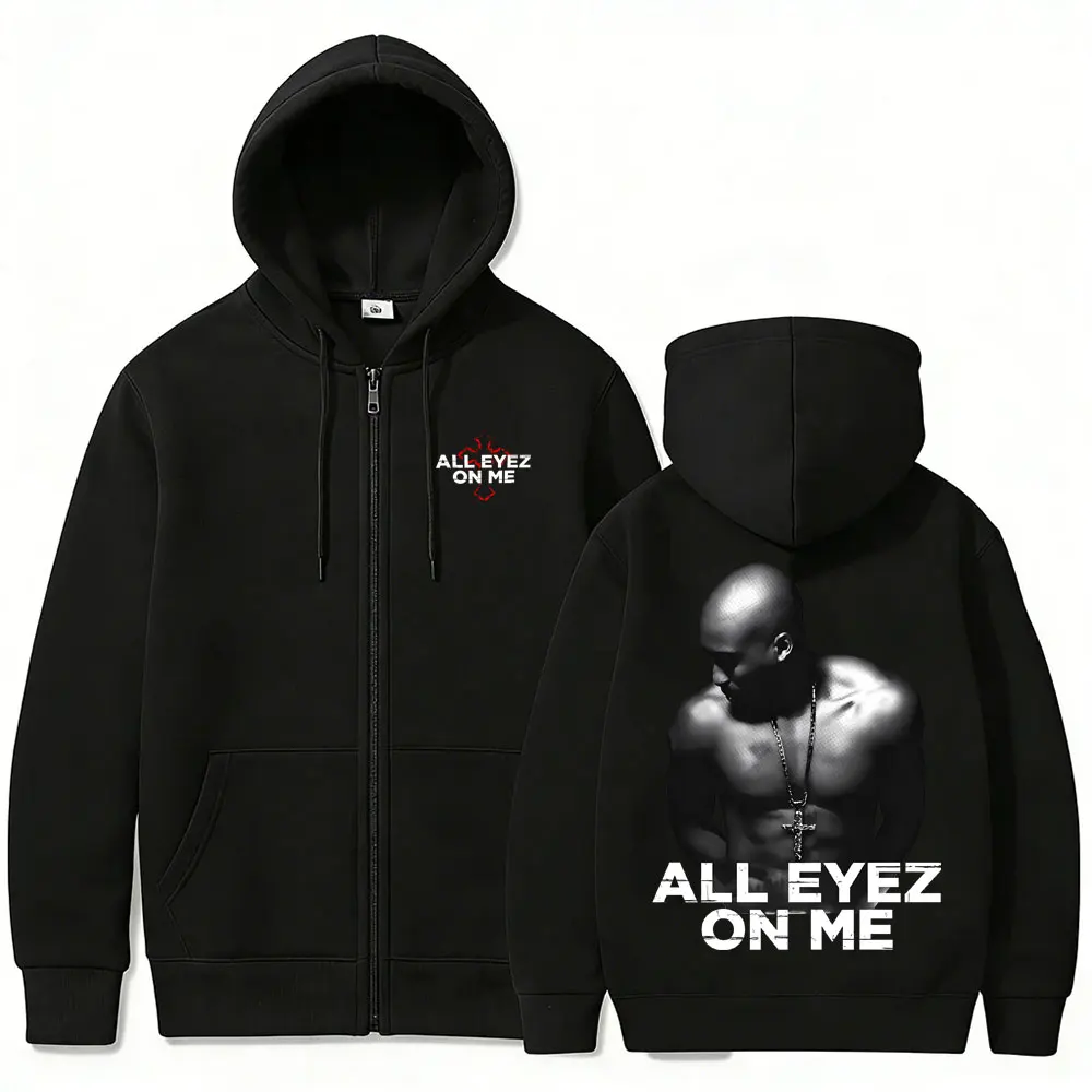 ラッパー、トゥパック2パックの「All Eyez on Me - Mens Fashion Zip Up Hoodies のレビューと価格