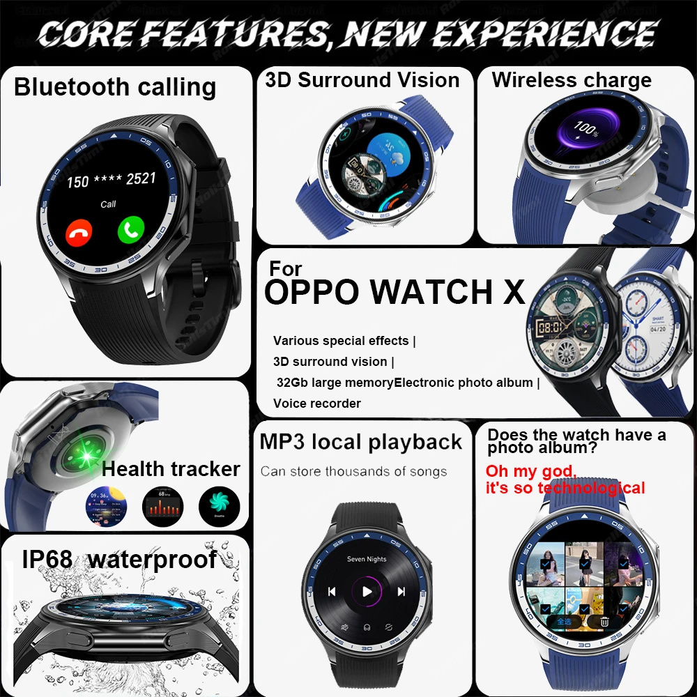 1.43 AMOLED スマートウォッチ 3D サラウンドビ - Men'S Fashion X のレビューと価格
