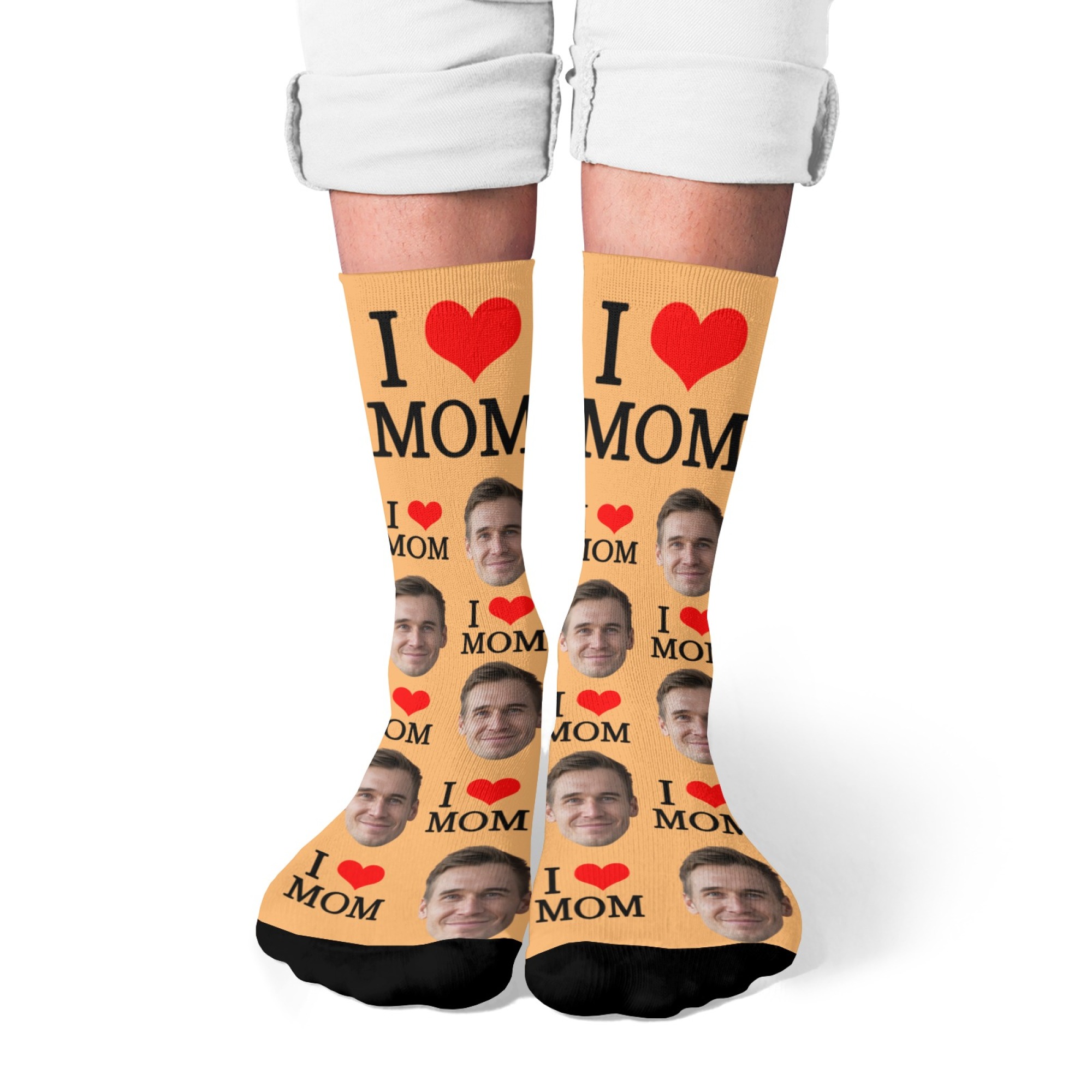 カスタム顔柄ソックス　写真入り　おもしろギフト　足首丈ソック - Socks Ankle Men のレビューと価格