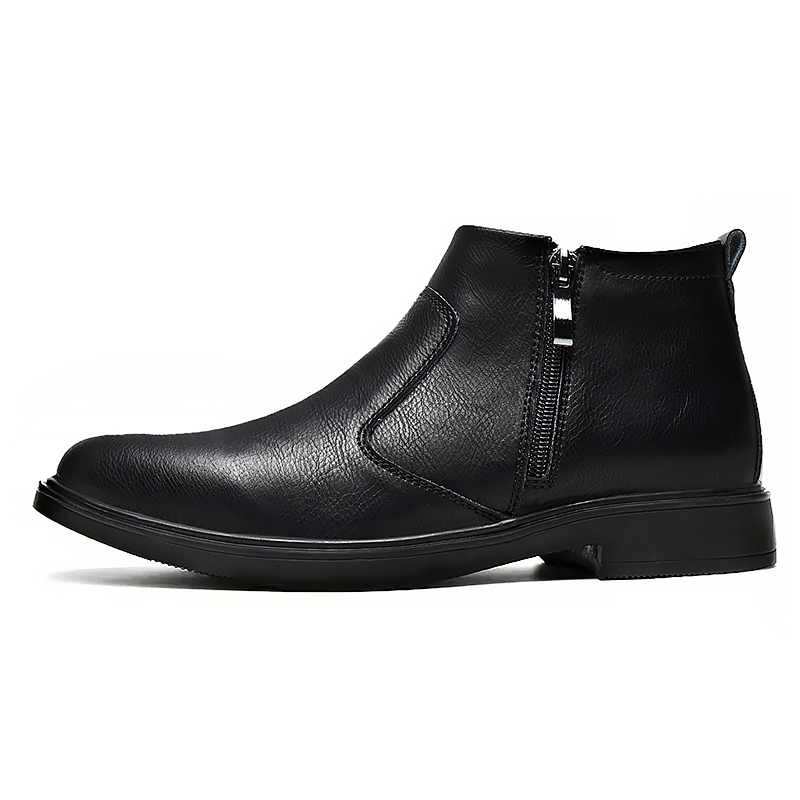 秋と冬の新しいメンズハイカットレザーシューズ、ジッパー付きレ - Men'S Fashion News のレビューと価格