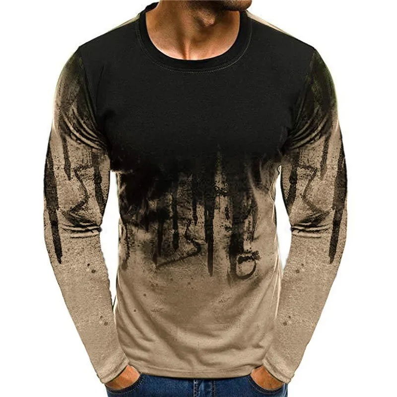 2026年新作、秋冬用メンズ迷彩柄Tシャツ、3DプリントTシ - Men'S Fashion T Shirts のレビューと価格