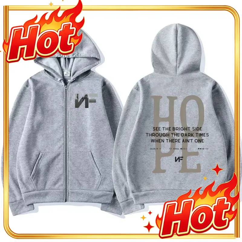 ラッパーNFホープのトラックリストジッパーフーディー、ホープ - Mens Fashion Zip Up Hoodies のレビューと価格