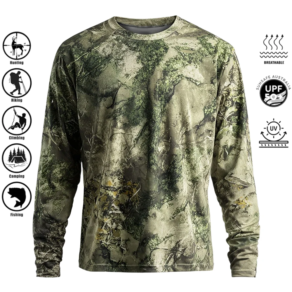 メンズ長袖Tシャツ、ポリエステル素材、3Dプリント迷彩柄、U - Men'S Fashion T Shirts のレビューと価格