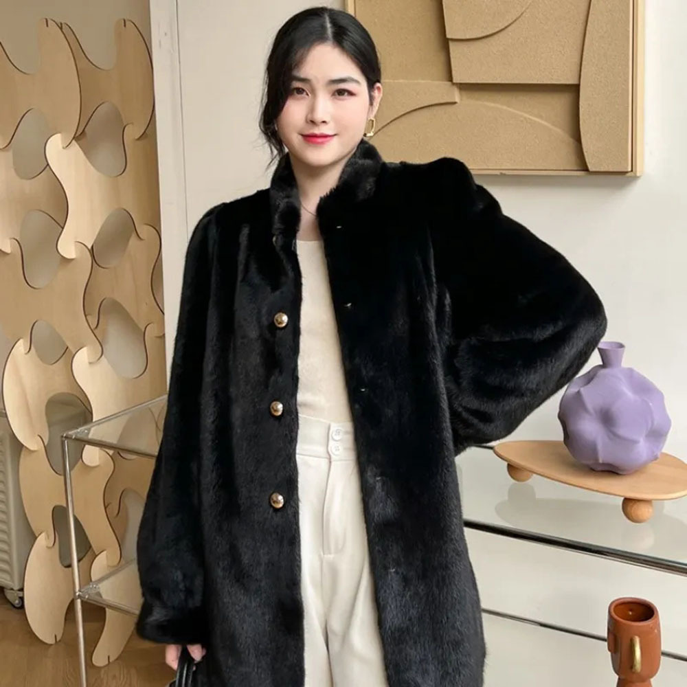 女性のフェイクミンクファーコート,厚いアウターウェア,暖かい - Men'S Fashion X のレビューと価格