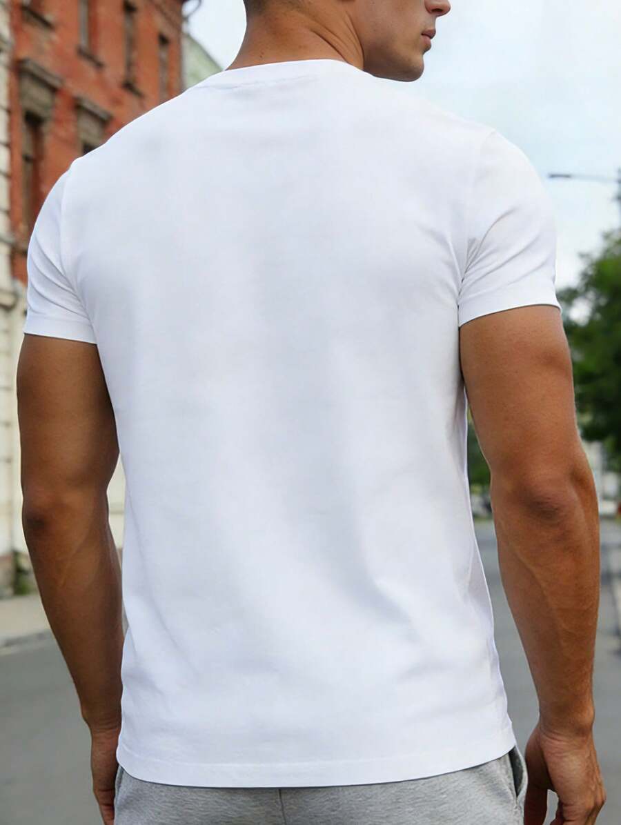 メンズ服 ニューヨーク文字プリント ホワイトTシャツ 1枚、 - Men'S Fashion New York のレビューと価格