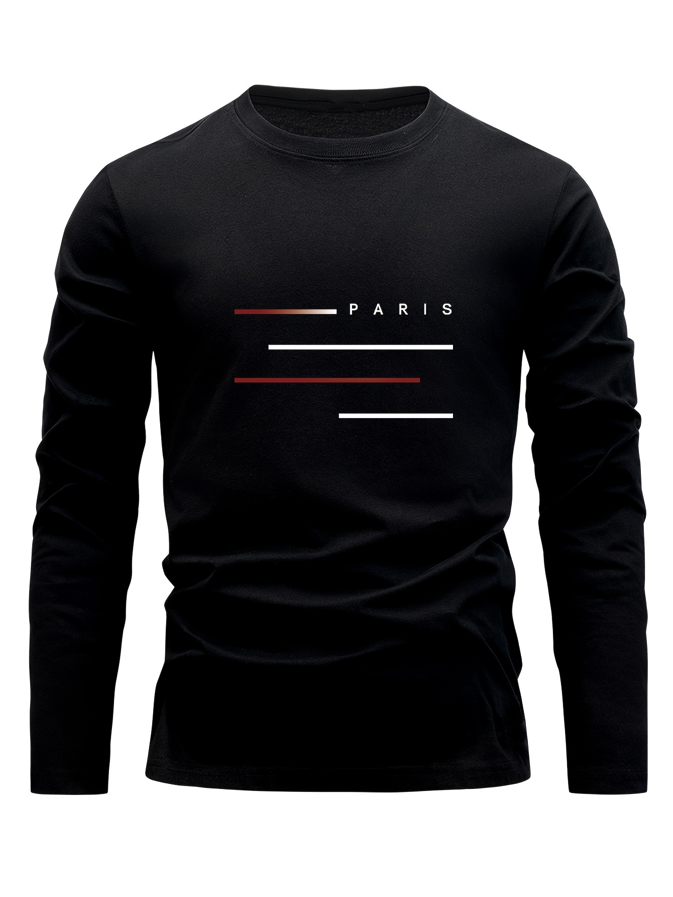 100％コットン素材のメンズ長袖、丸首、ゆったりとしたシルエ - Men'S Fashion T Shirts のレビューと価格