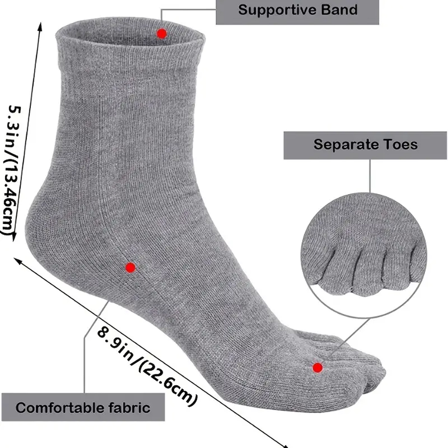 1/5/12足組 男女兼用コットン製つま先ソックス、通気性の - Socks Ankle Men のレビューと価格