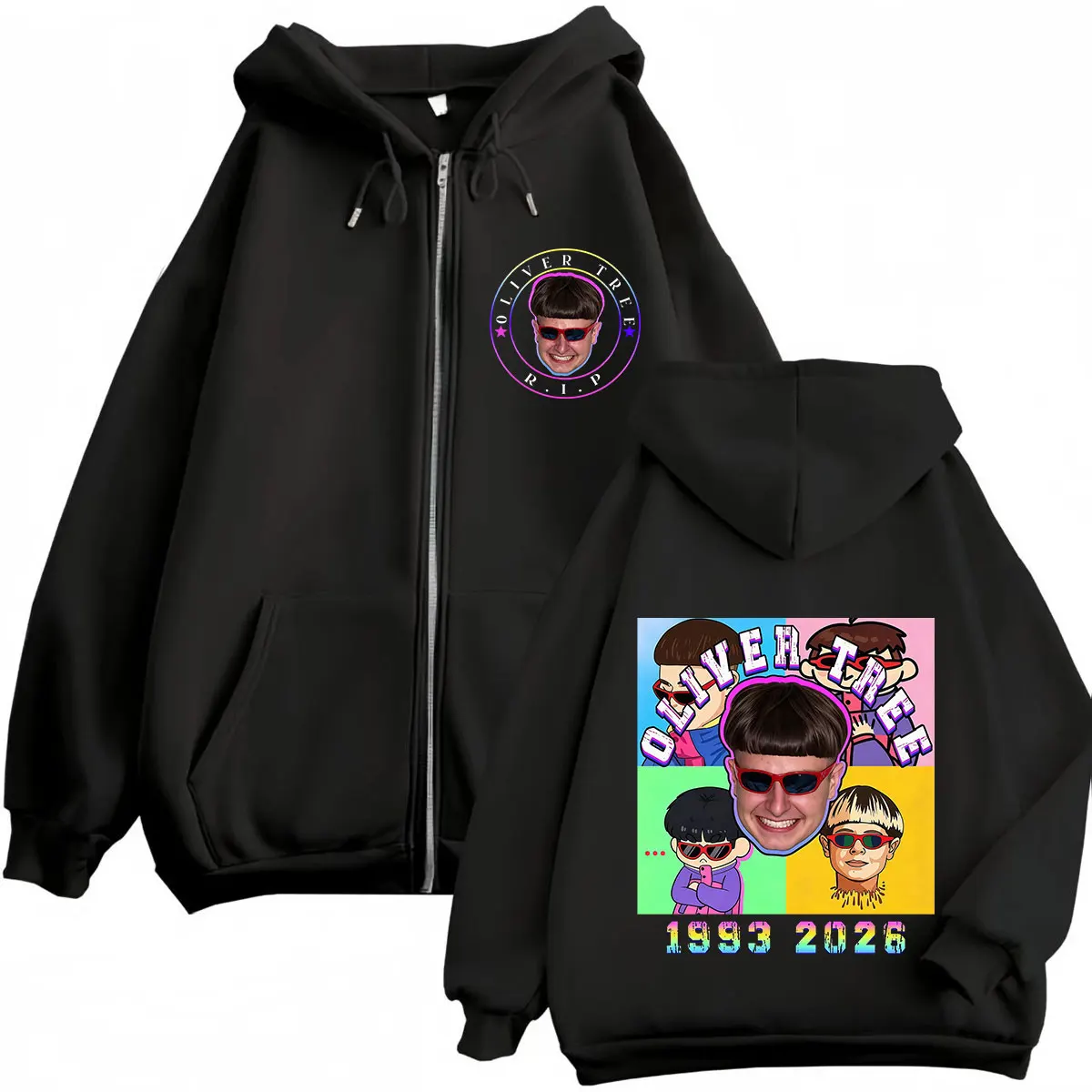 オリバー・ツリー ポップロック音楽 2026 プリント ジッ - Mens Fashion Zip Up Hoodies のレビューと価格